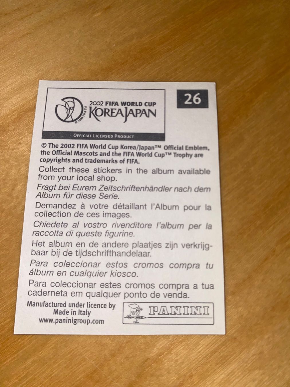 Panini Carte collezionabili: Panini WM 2002 - Wappen Frankreich - 26 – Nuovo (secondo la descrizione) da Unterlunkhofen venduto da PaniNicola 1