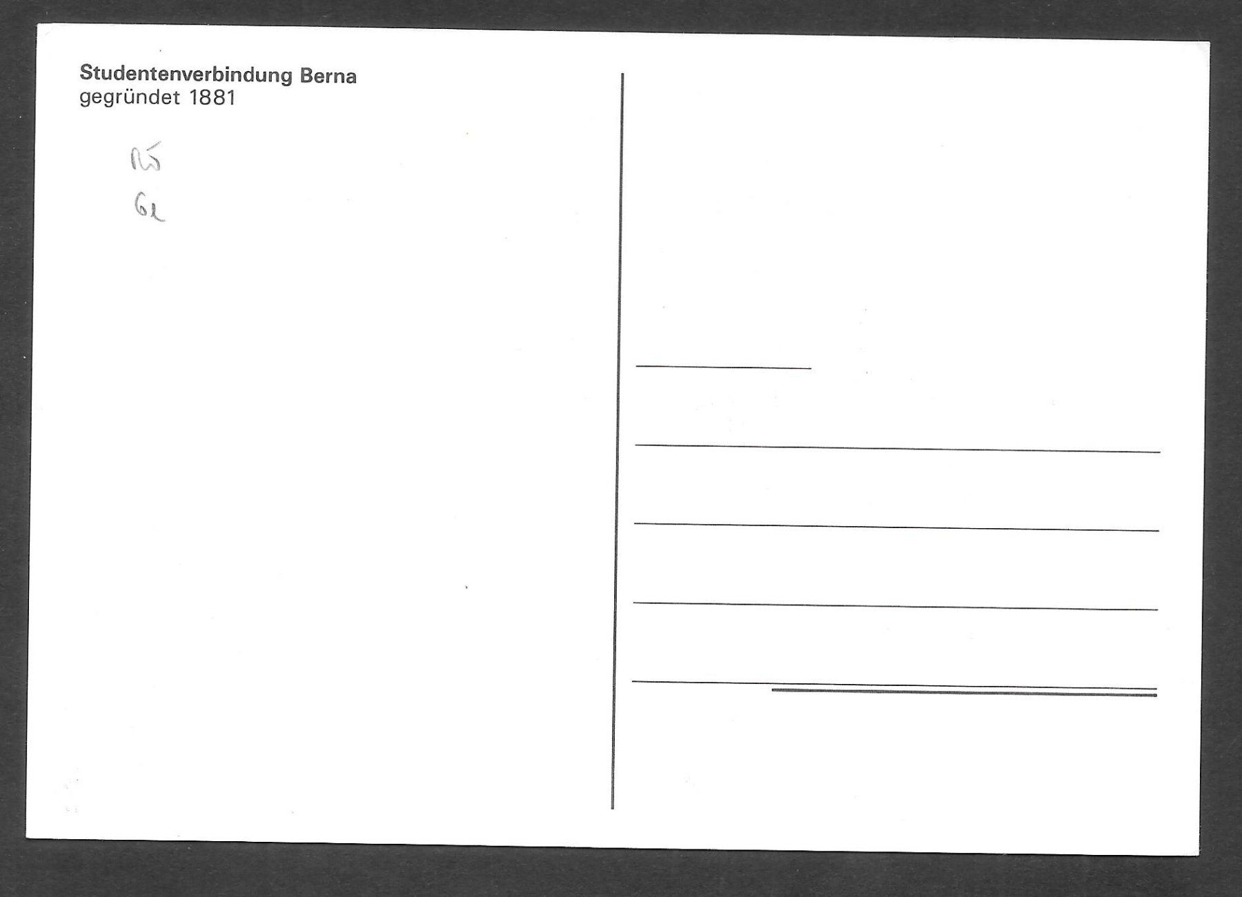 Cartoline postali: Studentenverbindung Berna Bernensis – Usato da Olten venduto da clotaldi 1