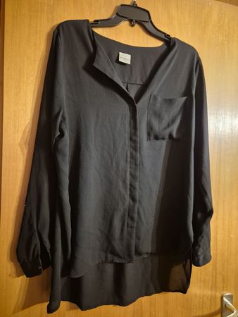 Hemdbluse schwarz, Selected Femme, Grösse 42