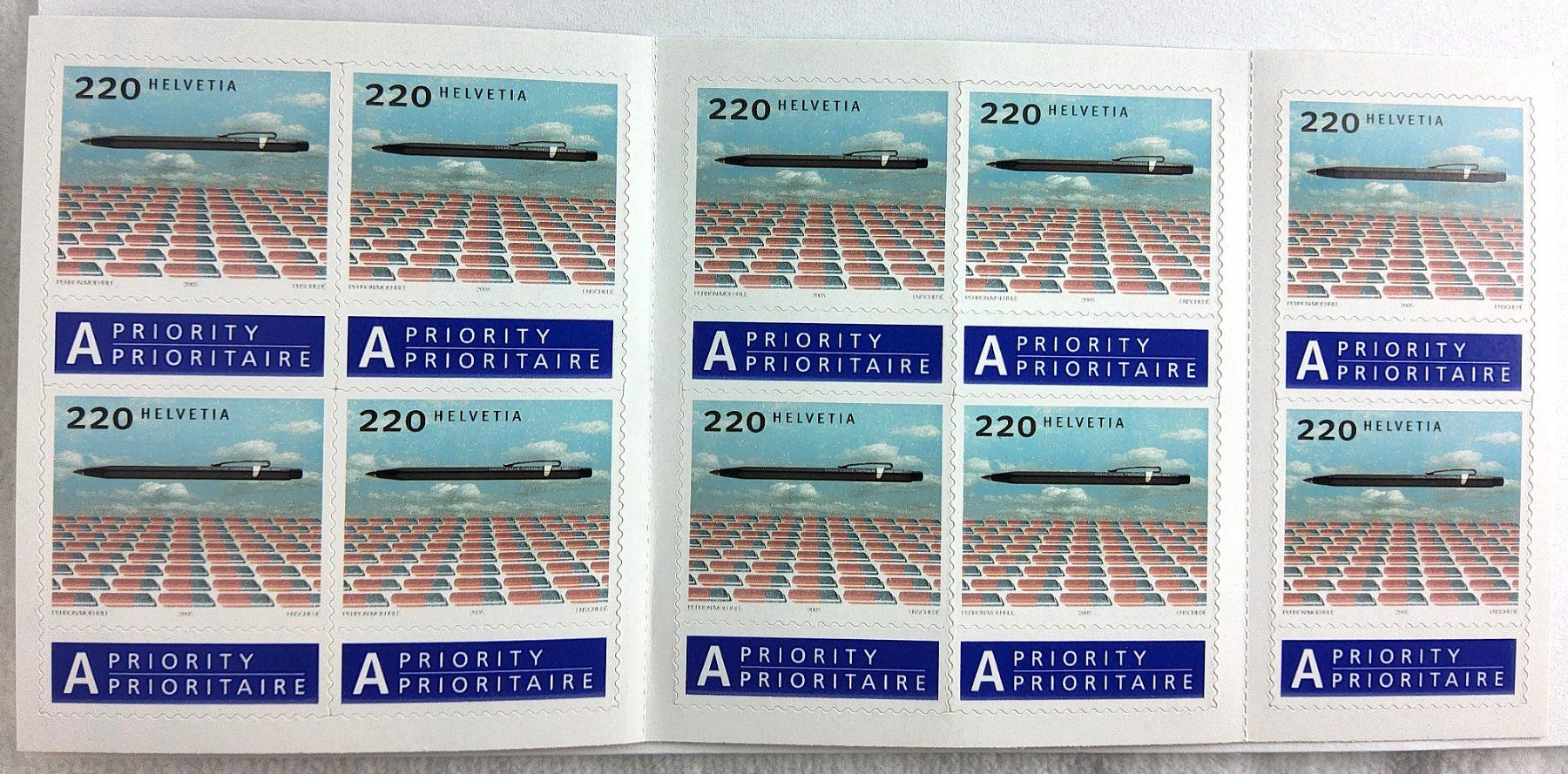Tutti i francobolli: Freimarken-Heftchen 2005 - DESIGN IV Fixpencil - postfrisch – Nuovo e nell'imballaggio originale da Zug venduto da Aeschroot