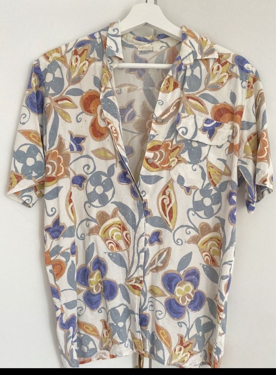 Camicie: Vintage kurzärmliges Hemd mit Blumenmuster – Usato da Biberist venduto da Businessmonkey 1