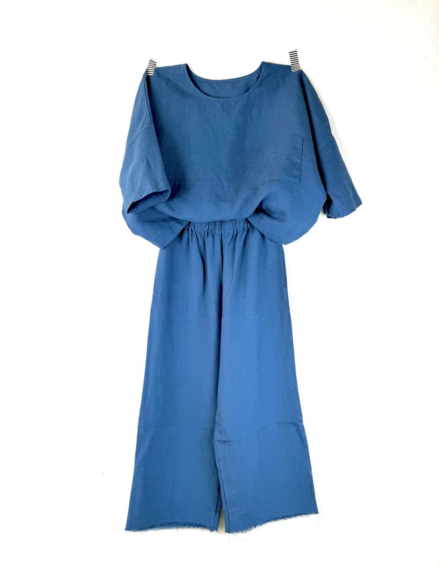 Blusen: Len.Ok Leinenshirt, Gr. S, Blau – Neu (gemäss Beschreibung) aus Basel von A-Z-B 4
