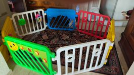 Kinderlaufstall Spielgitter 7 bunte Teile