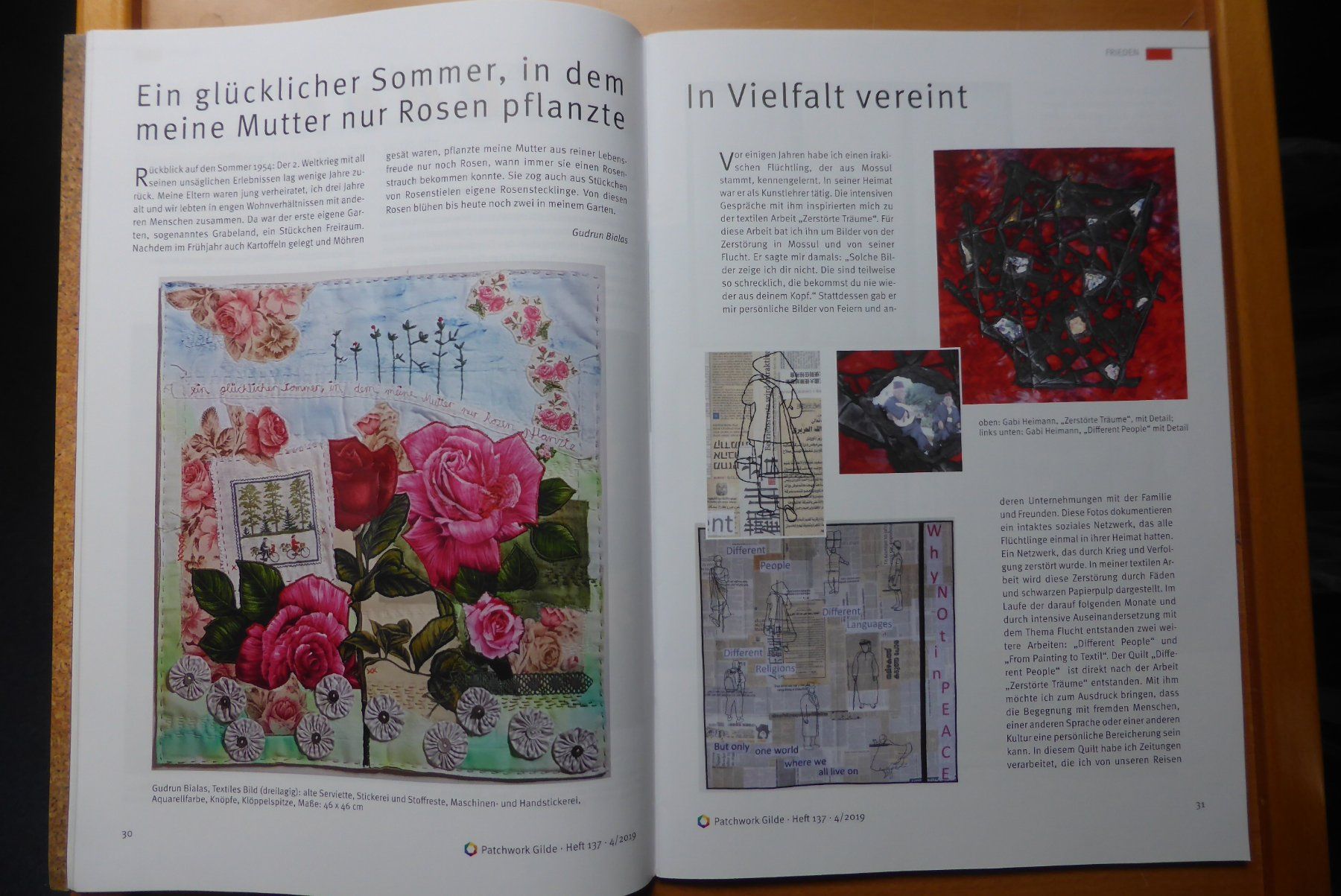 Riviste & Magazine: Magazin - Patchwork Gilde - Thema: Frieden – Usato da Brunnadern venduto da pinkfaden 2