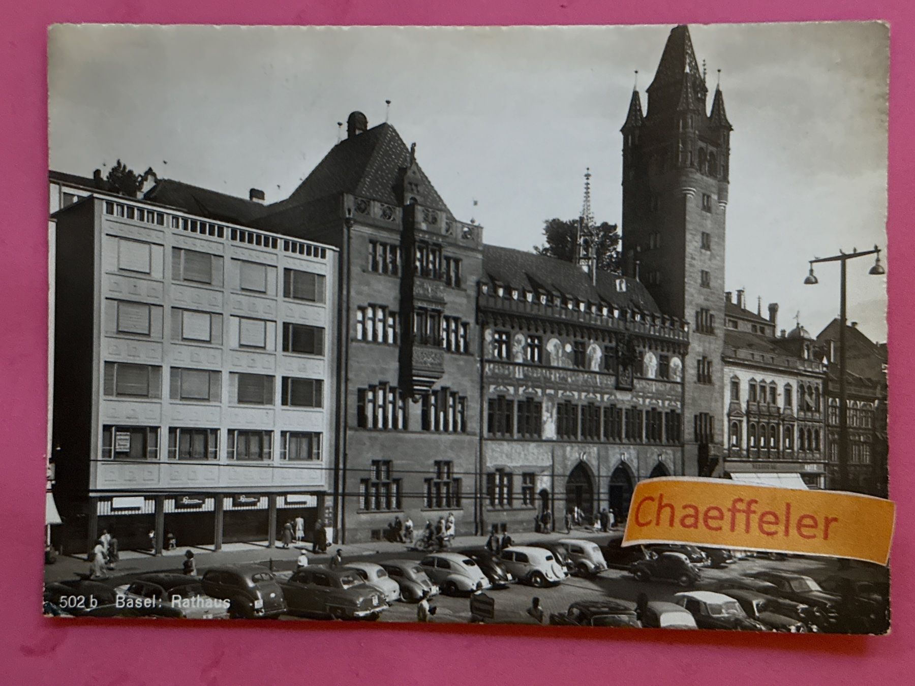 Cartoline postali: 1962  502 b Basel: Rathaus – Usato da Zürich venduto da Chaeffeler