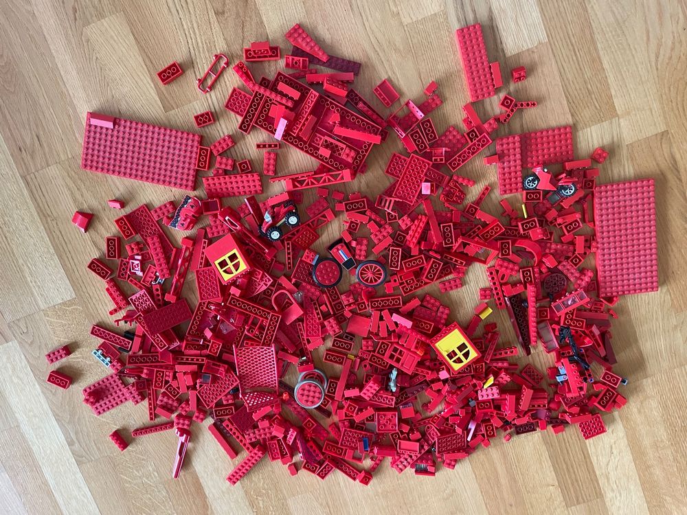Lego Kilo Konvolut überwiegend rote Bausteine Kaufen auf Ricardo