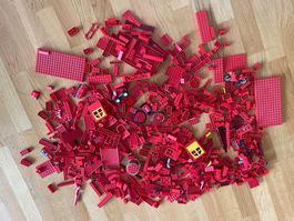 Lego Kilo Konvolut überwiegend rote Bausteine
