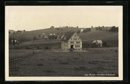 AK Hundwil, Mühle, Blick zum Schulhaus