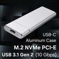 M.2 NVMe / PCIe USB 3.1 2230 2242 2260 2280 SSD Gehäuse Case