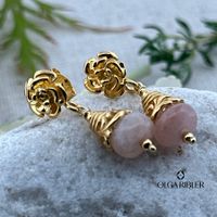 Ohrstecker mit Morganite - Sterling Silber 925
