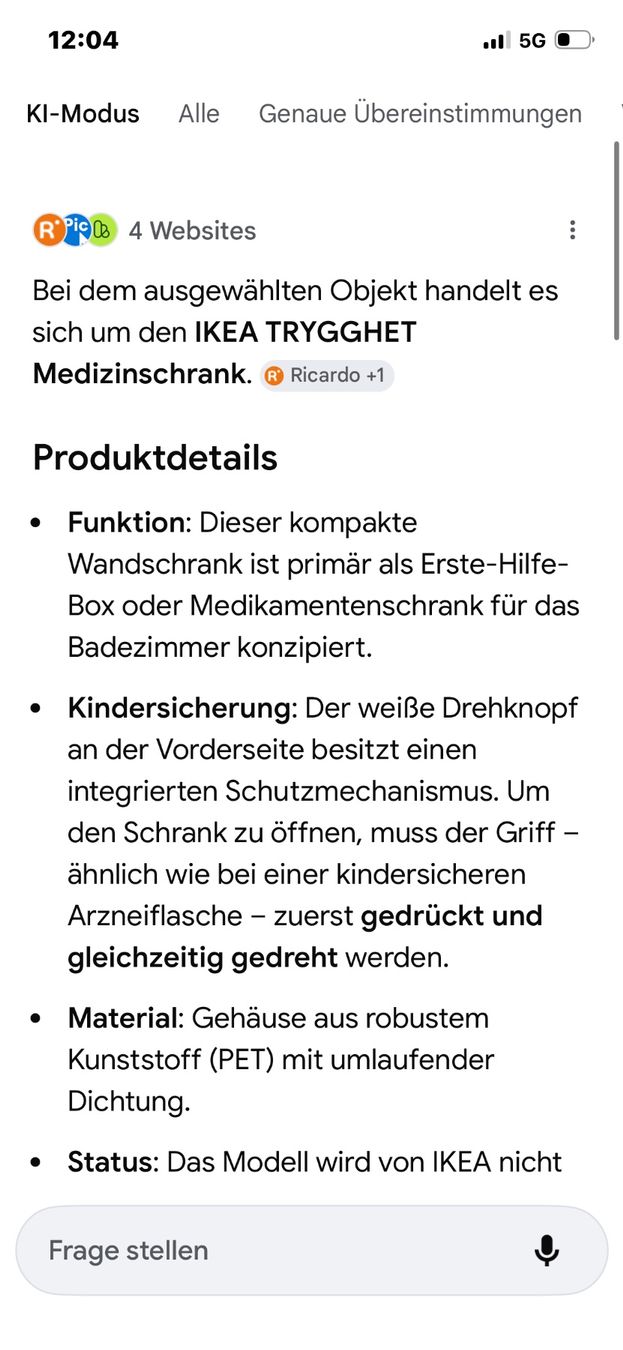Kit di pronto soccorso: Ikea trygghet medizinschrank – Usato da Dübendorf venduto da rocki07 6