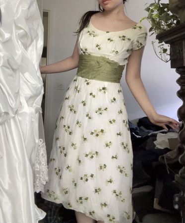 Echtes Vintage 1950 Sommerkleid mit Blumenmuster