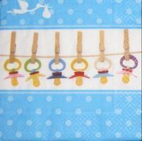 Serviette nuggi hellblau (e44-) 2Stk.