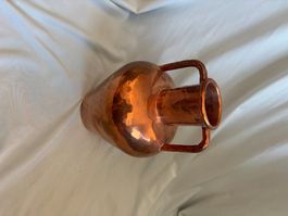 Kupfer Vase gehämmert mit zwei Henkeln guter Zustand