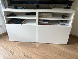 Meuble TV IKEA BESTÅ 120 × 40 × 64 cm – Blanc – Push-to-open