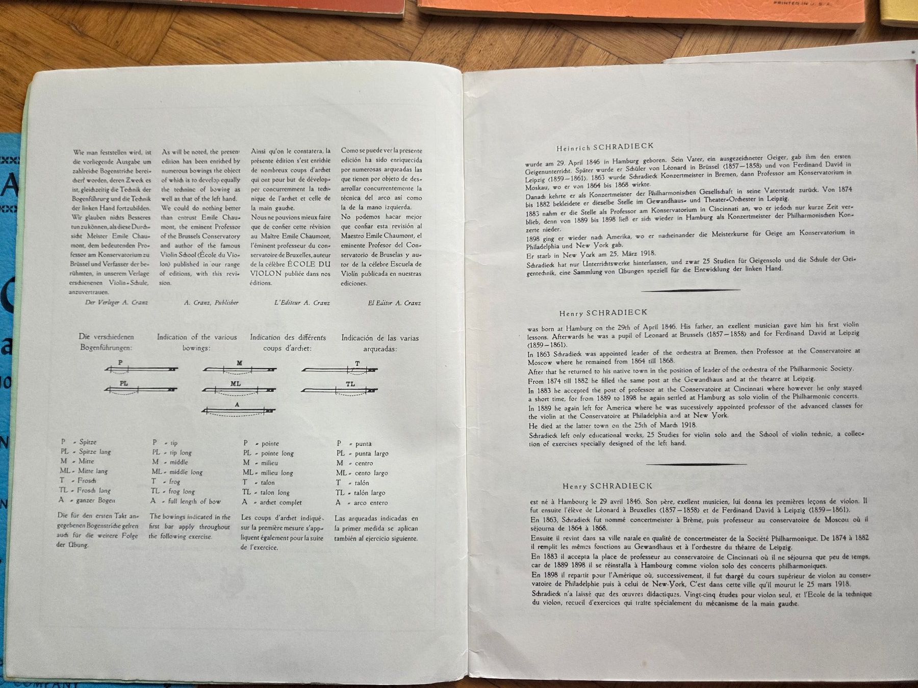 Libri: Violintechnik und Etüden – Usato da Basel venduto da Roundtrip 6