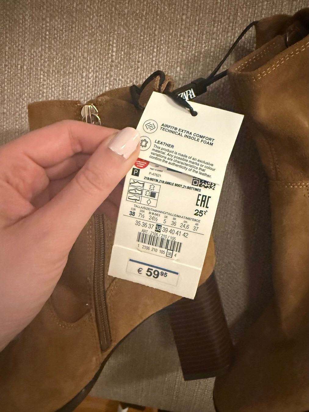Zara Scarpe da donna: Zara Stiefel, Wildleder, Gr. 38, Braun – Nuovo e nell'imballaggio originale da Zürich venduto da car_8mpw 3