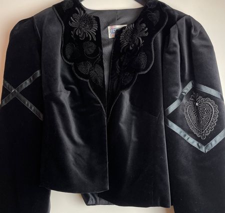 ISOLA Trachtenjacke NEU Gr. 48 Schwarz Samt Dirndl Jacke