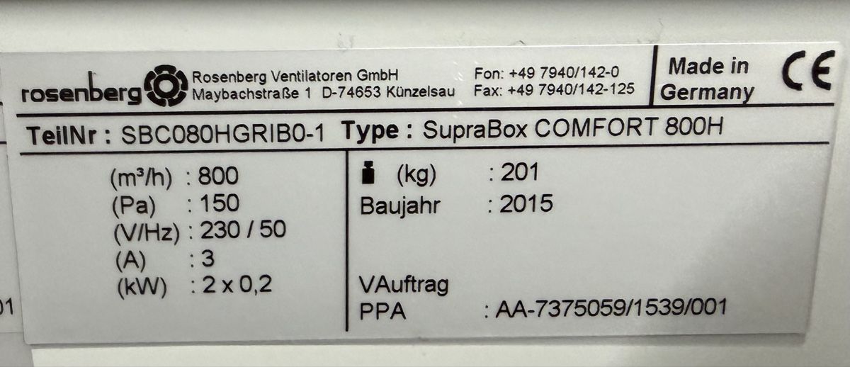 Purificatori d'aria: SupraBox COMFORT Kompaktlüftungsgeräte – Nuovo (secondo la descrizione) da Interlaken venduto da Skandalpreis 2