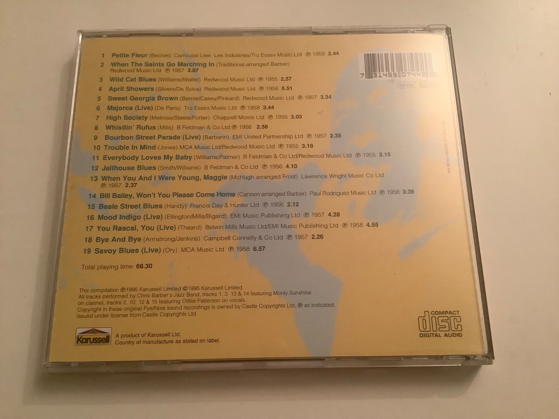 CDs: Chris Barber / petite fleur / Jazz and Blues / 1995 – Gebraucht aus Dübendorf von Shreck 1