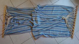 Hängematte mit Ständer Sommer chillen, blau gestreift