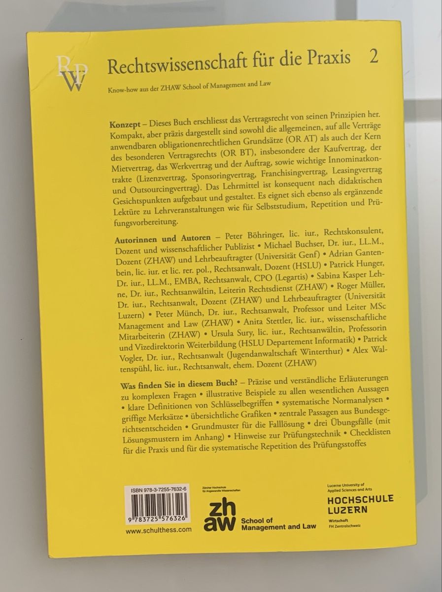 Libri: Prinzipien des Vertragsrechts, 4. Auflage – Usato da Stans venduto da carina_123 2