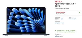 Apple MacBook Air M4 2025 10Core | 16GB | 256GB  Neu + OVP