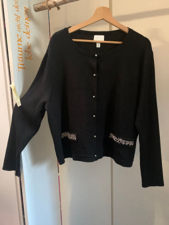 Cardigan schwarz mit Perlen,  H&M, Grösse XL, Top Zustand