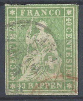 Tutti i francobolli: aa396/STRUBEL No  26 ( Type )  oblitéré. – Usato da Fleurier venduto da chrisssssss