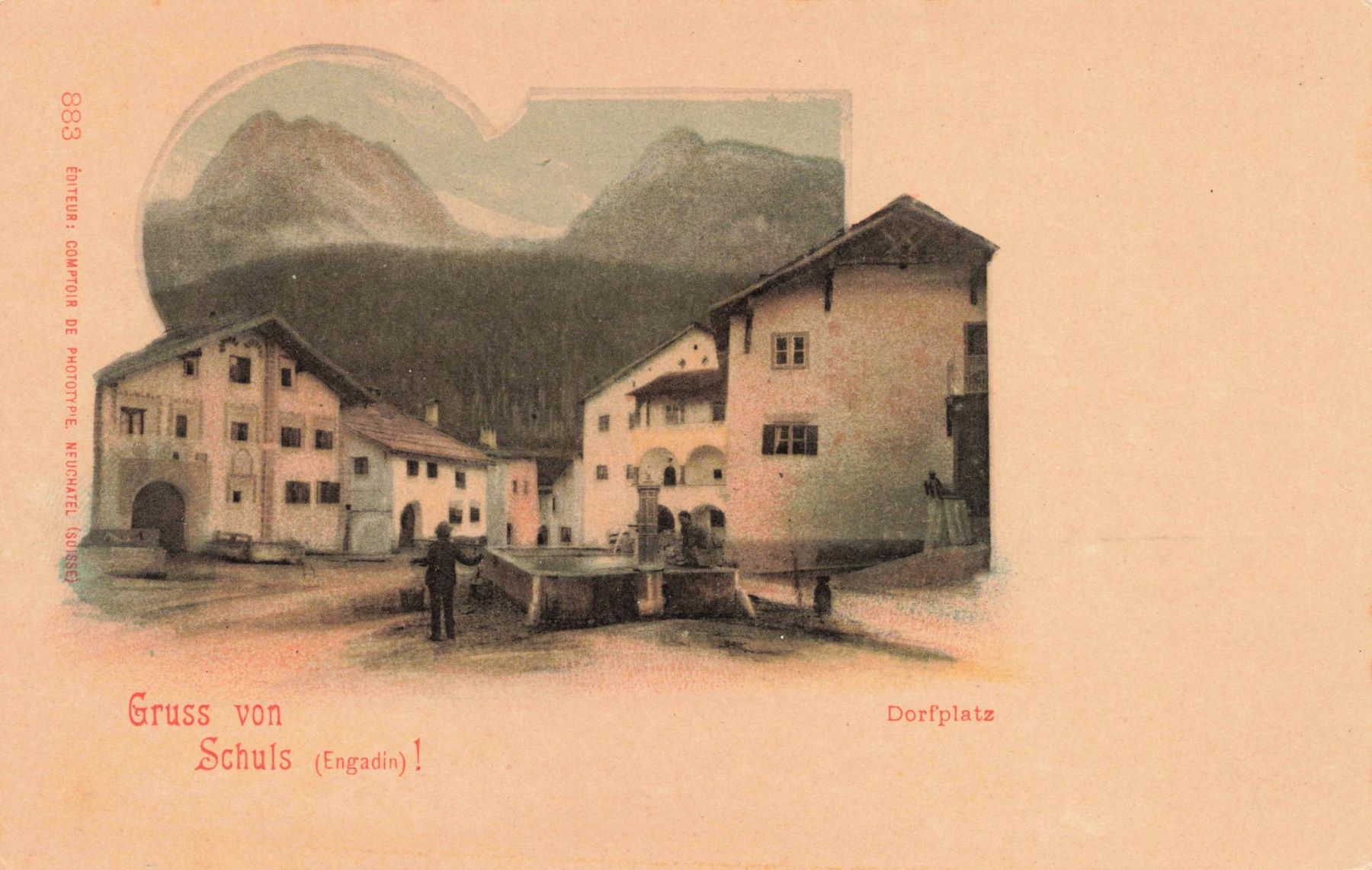 Cartoline postali: Gruss vom schuls – Usato da Biasca venduto da Blenio71