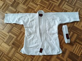 Hiku Tori Judo Kimono mit Gürtel Gr 120 Kinder weiss