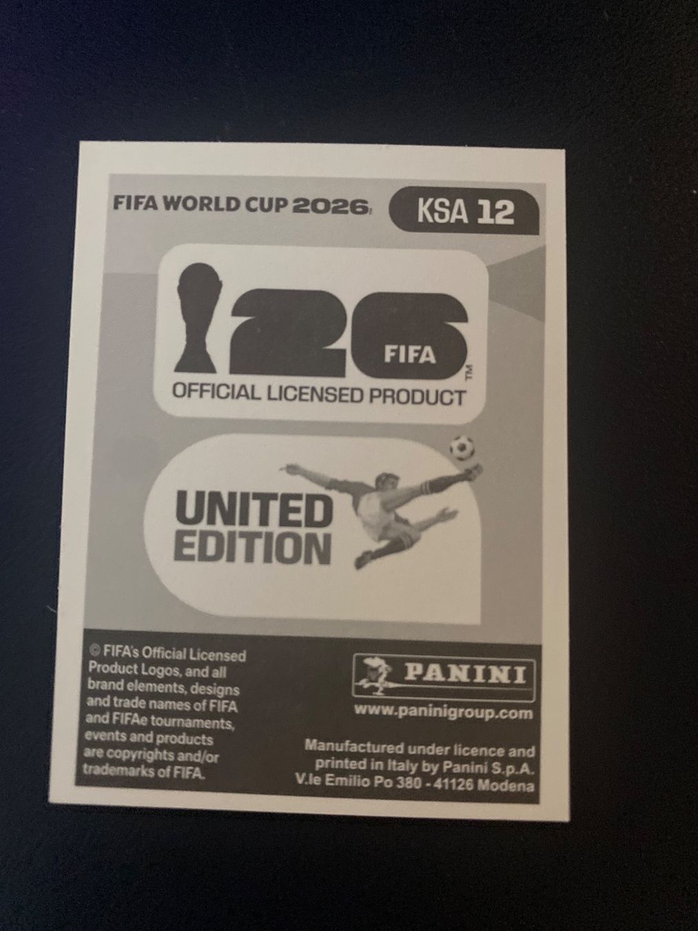 Panini Carte collezionabili: Panini FIFA World Cup Sticker KSA 12 – Nuovo (secondo la descrizione) da Glattbrugg venduto da riseca 1