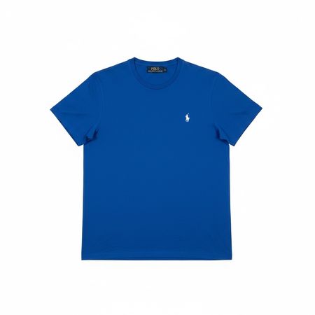 T-Shirt Ralph Lauren Bleu logo brodé blanc - Taille M Homme