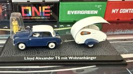 Lloyd Alexander TS mit Wohnanhänger Modellauto 1:87 Neu