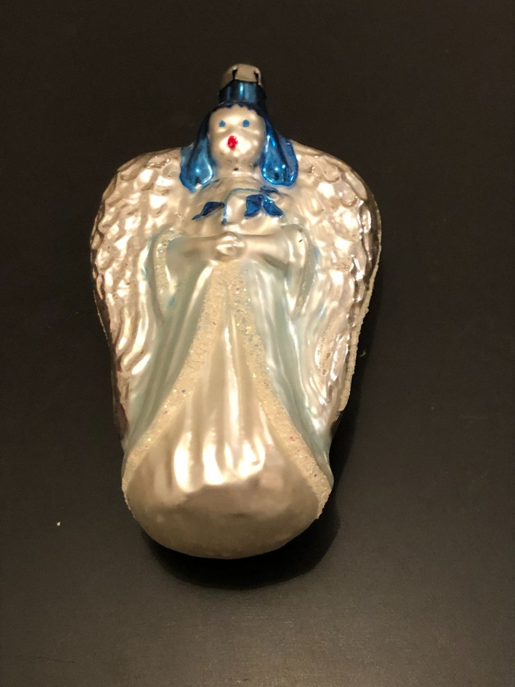 Alle Dekorationen: Sehr hübsche Weihnachtskugel, Engel Silber mit blau – Gebraucht aus Gossau/ZH von amazonas66