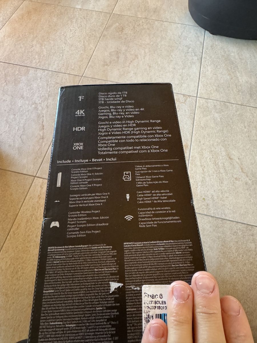 Microsoft Console: Xbox one x projet scorpion – Usato da Fully venduto da rafwe 9
