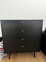 Verkauf bis 21.8! Kommode schwarz 4 Schubladen