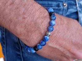 Energie Armband "Sten" Kraftsteine Sodalith Turmalin