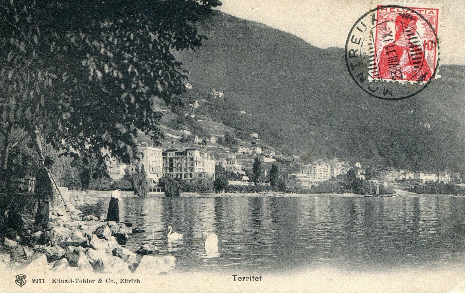 Ansichtskarten: Montreux - Territet – Gebraucht aus Les Avants von Jaman7