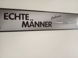 Blechschild-ECHTE MÄNNER FAHREN CHRYSLER - 46 X 10 CM