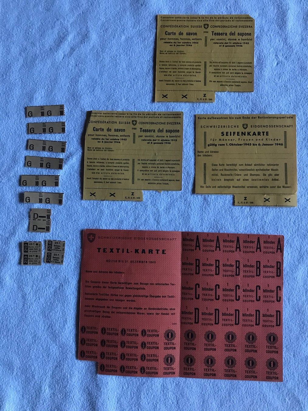 Buoni: Bons de rationnement valables 31.12.1945 – Usato da Ste-Croix venduto da mjmg