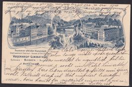 Baden Hotel Lithografie Verenahof Limmathof
