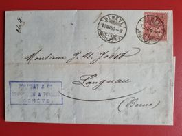 ALTBRIEF - JAHR 1880 MIT ZNr. 38 BRIEF NACH LANGNAU