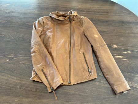 Esprit Lederjacke, Gr. 34/36 Cognac