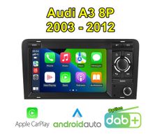 Radio Audi A3 8P (2003 à 2012) Bluetooth, Carplay, GPS, DAB+