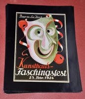 Plakat ca. 50 x 39 cm Faschingsfest Baur au Lac 1924