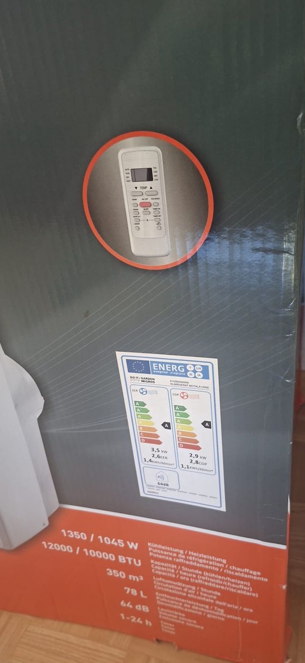 Migros Klimageräte: Motala 12000 Klimagerät – Gebraucht aus Wallisellen von BestBuy_21 4