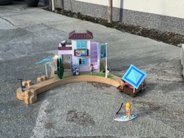 Playmobil Eisdiele am Meer mit Zubehör gebrauchter Zustand