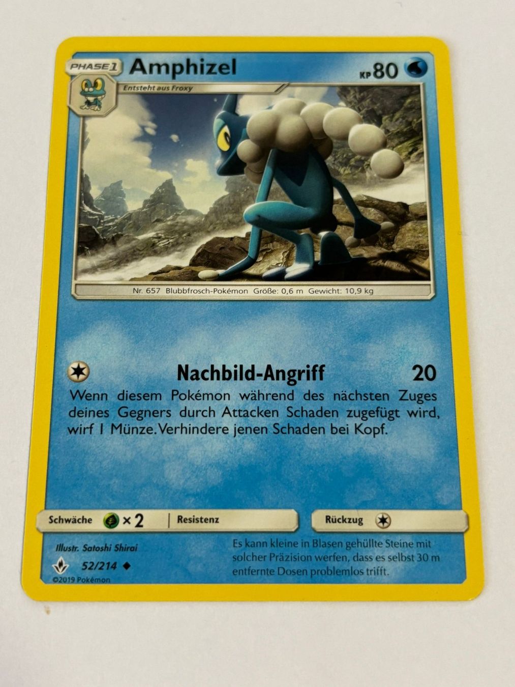 Pokémon Sammelbilder & Trading cards: Pokemon-Karte Amphizel 52/214 – Gebraucht aus Herisau von Seyashop1