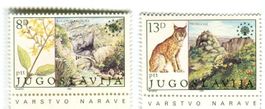 Briefmarken "Luchs". Jugoslawien.